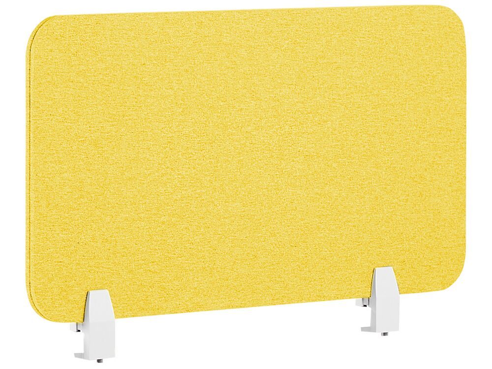Beliani Prepážka na pracovný stôl 80 x 40 cm žltá WALLY